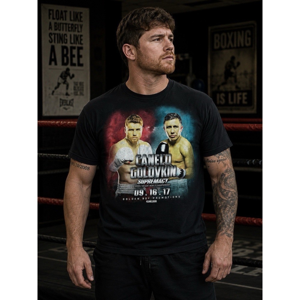 Canelo vs GGG Golovkin Supremacy 2017 Fight T-Shirt Fanatics 2XL Black -2617